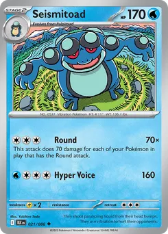 Seismitoad #21, Master Ball Reverse Holo