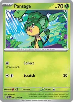 Pansage #4, Master Ball Reverse Holo
